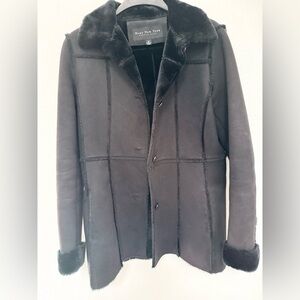 Marc New York Black Faux Shearling Coat